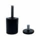 Stalen meubelpoot zwart rond ø 4 cm en hoogte 6 cm  (M10)