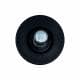 Stalen meubelpoot zwart rond ø 4 cm en hoogte 6 cm  (M10)