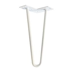 Massief witte hairpin tafelpoot 30 cm