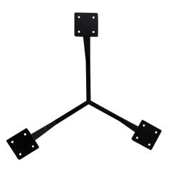 Zwarte stalen salontafel onderstel hoogte 43 cm en diameter 42 cm (40 x 20 mm)
