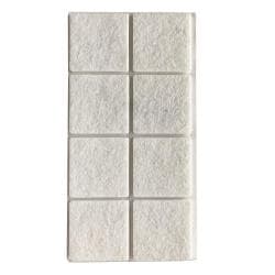 Witte viltschijf vierkant 5 cm (8 stuks)