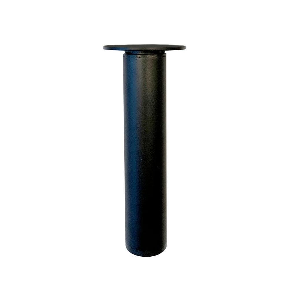 Stalen verstelbare meubelpoot zwart rond ø 3 cm en hoogte 15,5 cm Stalen verstelbare meubelpoot zwart rond ø 3 cm en hoogte 15,5 cm
