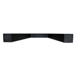 Stalen tafelpoot zwart trapezium 80 bij 10 cm en hoogte 72 cm  (10 x 10 cm)