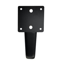Stalen meubelpoot zwart design 20 bij 4,5 cm en hoogte 12 cm 