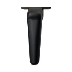 Stalen meubelpoot zwart design 20 bij 4,5 cm en hoogte 12 cm 