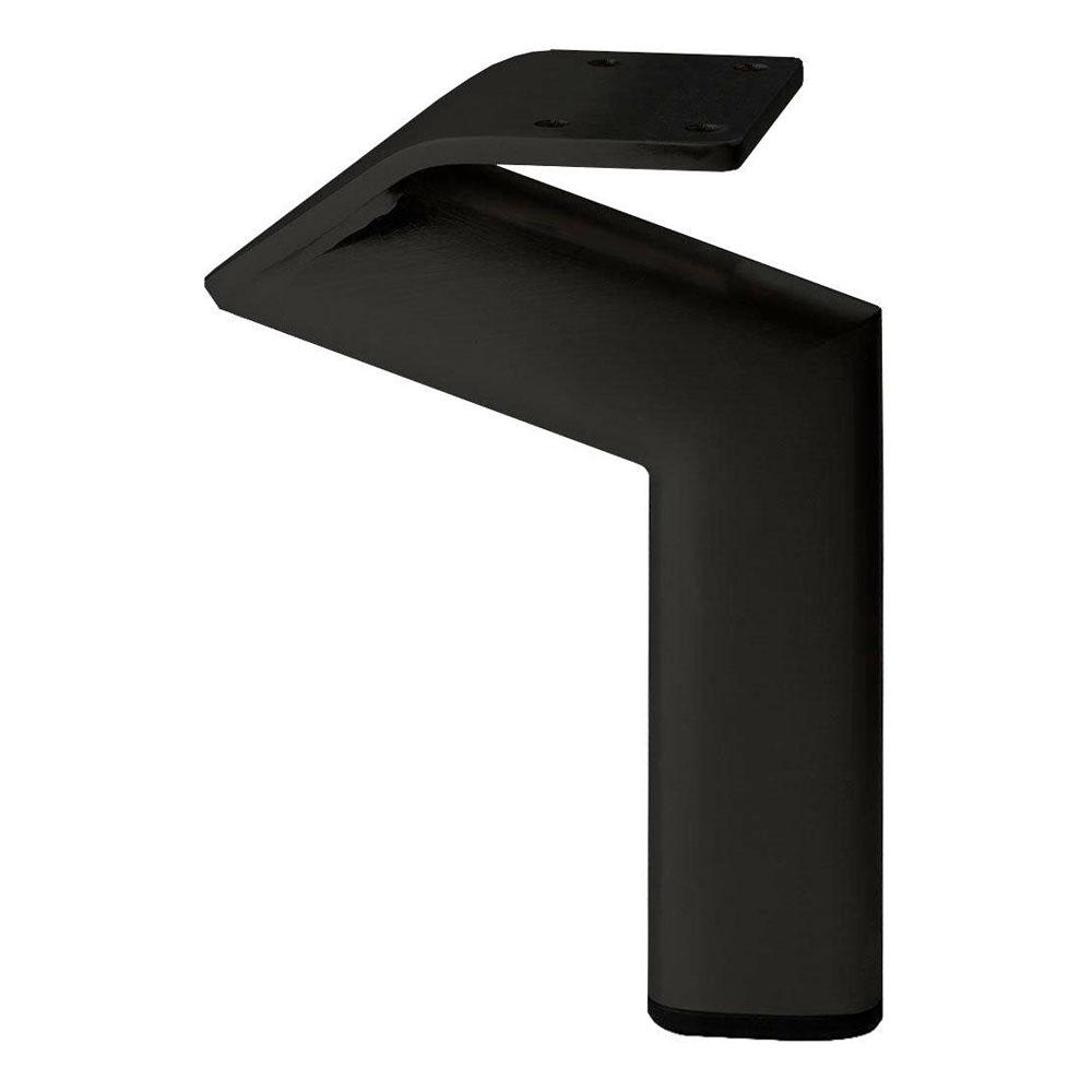 Zwarte design meubelpoot 16 cm