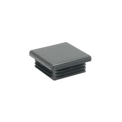Inslagdop/meubeldop zwart vierkant 9 bij 9 cm en hoogte 0,5 cm  van kunststof
