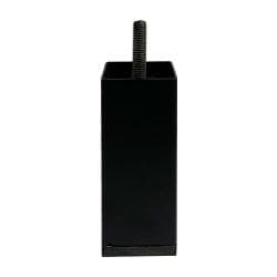 Stalen meubelpoot zwart vierkant 4 bij 4 cm en hoogte 10 cm  (M8) 