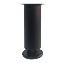 Stalen verstelbare meubelpoot zwart rond ø 4 cm en hoogte 13 cm 