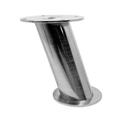 Stalen meubelpoot rvs look rond ø 4 cm en hoogte 10 cm 