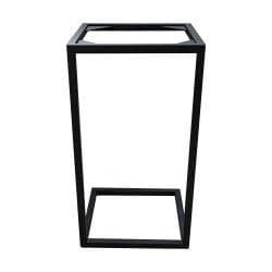 Stalen tafelonderstel zwart rechthoek 33 bij 33 cm en hoogte 60 cm  (2 x 2 cm)
