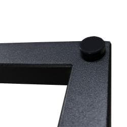 Stalen tafelonderstel zwart rechthoek 33 bij 33 cm en hoogte 60 cm  (2 x 2 cm)