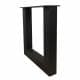 Stalen U tafelpoot zwart 36 bij 4 cm en hoogte 42 cm  (6 x 6 cm) - 2 stuks