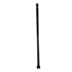 Stalen bankpoot zwart voor buiten H vorm 2,5 bij 51,5 cm en hoogte 76 cm  (2,5 x 5 cm)