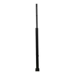Stalen bankpoot zwart voor buiten H vorm 2,5 bij 51,5 cm en hoogte 76 cm  (2,5 x 5 cm)