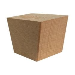 Meubelpoot  vierkant 7 bij 4,5 cm en hoogte 5 cm  van massief hout