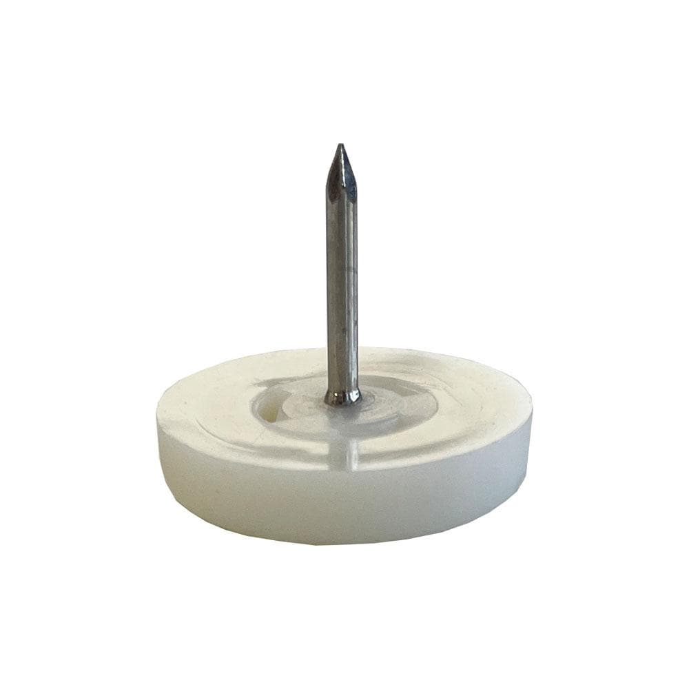 Glijder wit rond Ø 2,5 cm en hoogte 0,6 cm van kunststof - 20 stuks Glijder wit rond Ø 2,5 cm en hoogte 0,6 cm van kunststof - 20 stuks