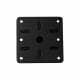 Stalen meubelpoot black chrome rechthoek 5 bij 5 cm en hoogte 13 cm  (5 x 5 cm)
