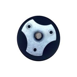 Massief stalen meubelpoot zwart rond ø 2,5 cm en hoogte 8 cm  (M10) 