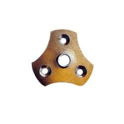 Massief stalen meubelpoot zwart rond ø 2,5 cm en hoogte 8 cm  (M10) 