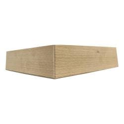 Meubelpoot  hoek 18 bij 18 cm en hoogte 4,5 cm  van massief hout