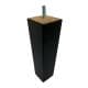 Meubelpoot zwart taps 5,5 bij 5,5 cm en hoogte 16 cm  van massief hout (M8)