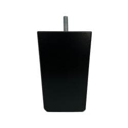 Meubelpoot zwart taps 7,5 bij 7,5 cm en hoogte 11,5 cm  van massief hout (M8)