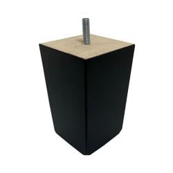 Vierkanten zwarte houten meubelpoot 11,5 cm (M8)