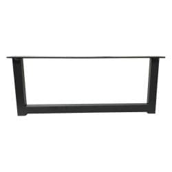 Stalen U kastpoot zwart 38 bij 2 cm en hoogte 15 cm  (2 x 2 cm)