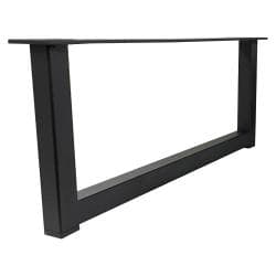 Stalen U kastpoot zwart 38 bij 2 cm en hoogte 15 cm  (2 x 2 cm)