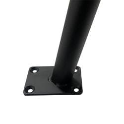 Stalen meubelpoot zwart rond ø 2,5 cm en hoogte 36 cm 