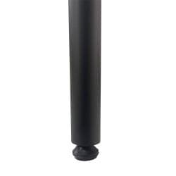 Stalen meubelpoot zwart rond ø 2,5 cm en hoogte 36 cm 
