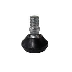 Stalen meubelpoot zwart rond ø 2,5 cm en hoogte 36 cm 