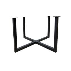 Stalen salononderstel zwart vierkant 50 bij 50 cm en hoogte 37 cm  (3 x 3 cm)