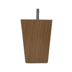 Meubelpoot  taps 7,5 bij 7,5 cm en hoogte 11,5 cm  van massief hout (M8)