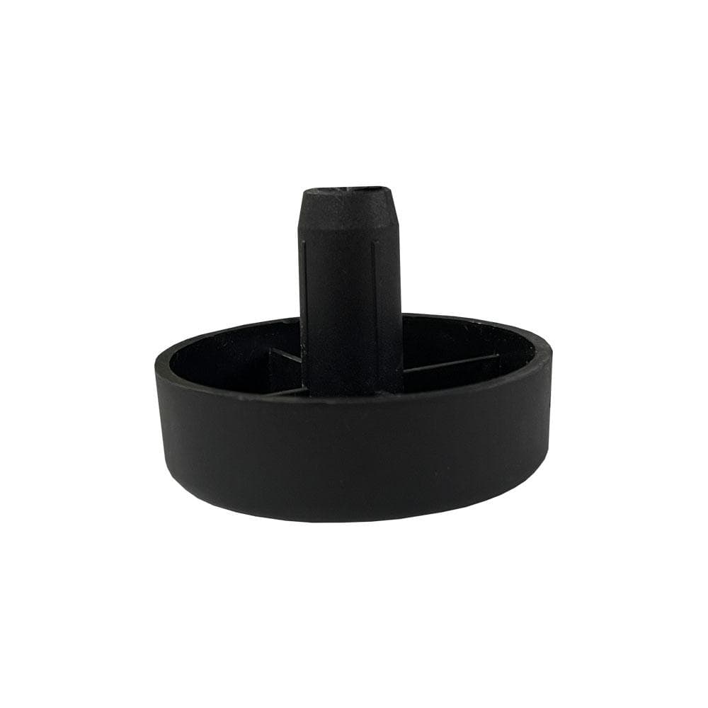 Meubelpoot met pin zwart rond Ø 5 cm en hoogte 1,5 cm van kunststof Meubelpoot met pin zwart rond Ø 5 cm en hoogte 1,5 cm van kunststof