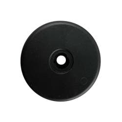 Meubelpoot met pin zwart rond Ø 5 cm en hoogte 1,5 cm  van kunststof