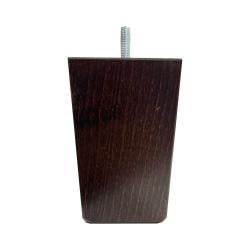Vierkanten bruine houten meubelpoot 11,5 cm (M8)