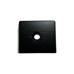 Meubelpoot zwart vierkant 7 bij 4,5 cm en hoogte 5 cm  van massief hout
