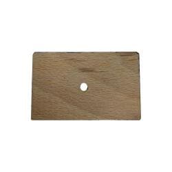 Meubelpoot zwart vierkant 7 bij 4,5 cm en hoogte 5 cm  van massief hout