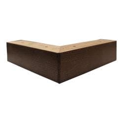 Donkerbruine houten hoekpoot 4,5 cm