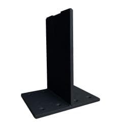 Massief stalen meubelpoot zwart t vorm 21 bij 17 cm en hoogte 28 cm  - 2 stuks