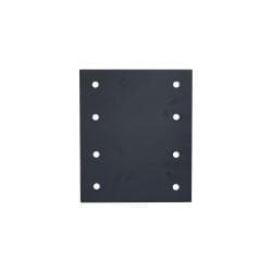 Massief stalen meubelpoot zwart t vorm 21 bij 17 cm en hoogte 28 cm  - 2 stuks