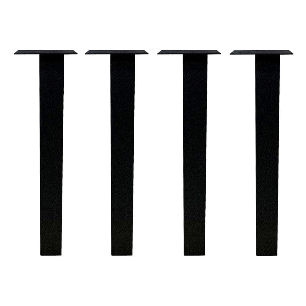 Set stalen rechte tafelpoten zwart vierkant 8 bij 8 cm en hoogte 72 cm (8 x 8 cm) - 4 stuks Set stalen rechte tafelpoten zwart vierkant 8 bij 8 cm en hoogte 72 cm (8 x 8 cm) - 4 stuks