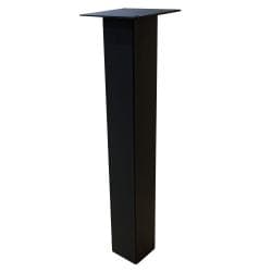 Set stalen rechte tafelpoten zwart vierkant 10 bij 10 cm en hoogte 72 cm  (koker 10 x 10 cm) - 4 stuks
