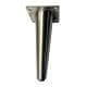 Stalen meubelpoot rvs look conisch ø 5 cm / 2,5 cm en hoogte 18 cm