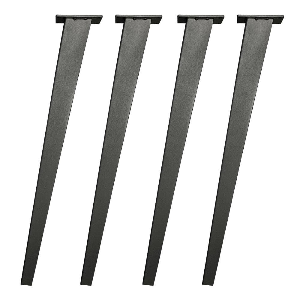 Stalen tafelpoot zwart taps 7 bij 3 cm en hoogte 72 cm (4 x 3 cm / 7 x 3 cm) - 4 stuks Stalen tafelpoot zwart taps 7 bij 3 cm en hoogte 72 cm (4 x 3 cm / 7 x 3 cm) - 4 stuks