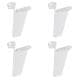 Massief stalen meubelpoot wit taps 8 bij 5 cm en hoogte 10 cm  - 4 stuks