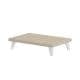 Massief stalen meubelpoot wit taps 8 bij 5 cm en hoogte 10 cm  - 4 stuks