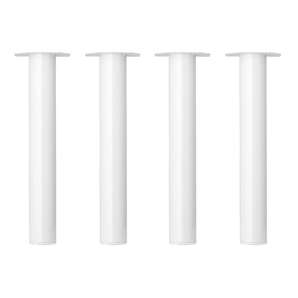 Ronde witte meubelpoot 42 cm (set van 4)